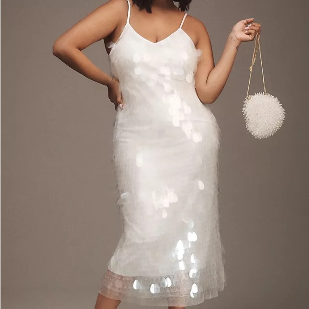 BHLDN Amour sequin midi dress
